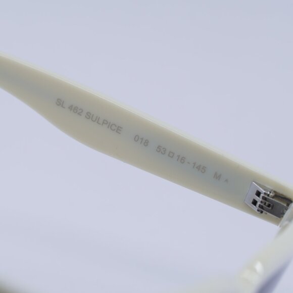 Saint Laurent SL462 SULPICE 018 Sunglasses Ivory Cat Eye Frame, Grey Lenses - Picture 5 of 10